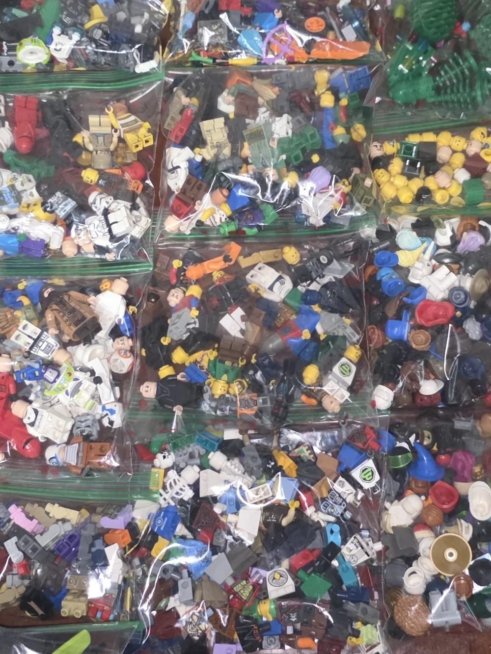 Lego Multicolor Heads, Hats & Accessories Lot — Yellow Heads Prominent